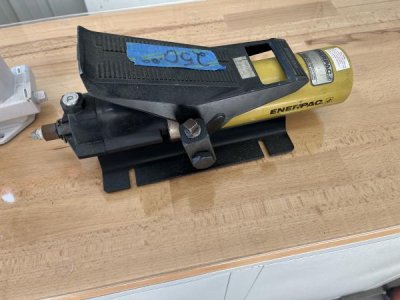 OTC hydraulic hand pump and enerpac foot air powered sw