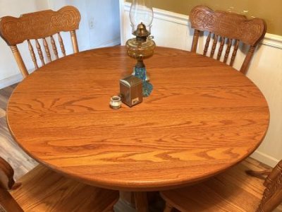 Oak Table and six chairs