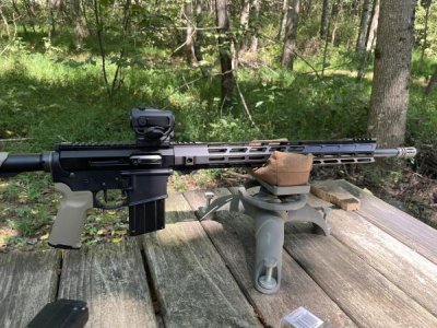 AR15 17HMR upper and red dot